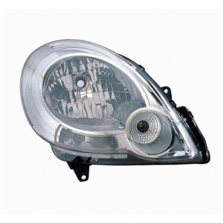 Faro delantero Renault Kangoo II fase 1 2008–2013 H4 luz diurna cromado - derecho