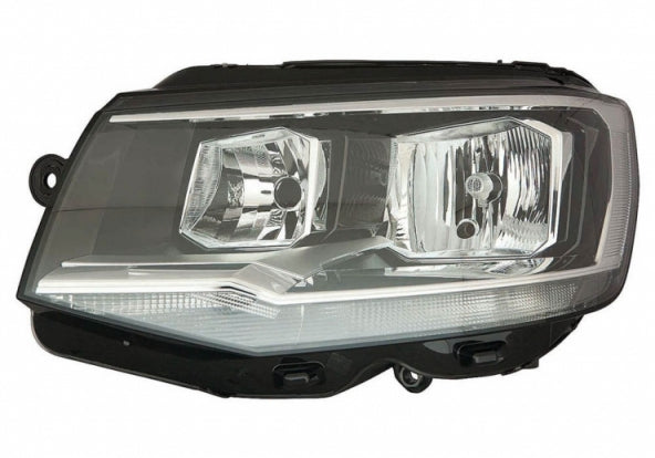 Faro delantero Volkswagen Transporter T6 fase 1 2015–2020 H7+H7 con motor negro - izquierdo