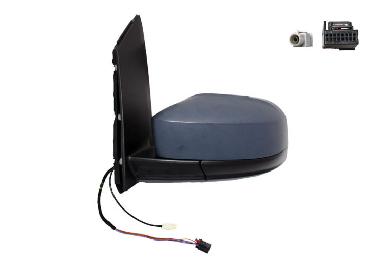 Retrovisor eléctrico, térmico, imprimado, con antena — VOLKSWAGEN CADDY 4 desde 07/2015 hasta 12/2020 - izquierdo